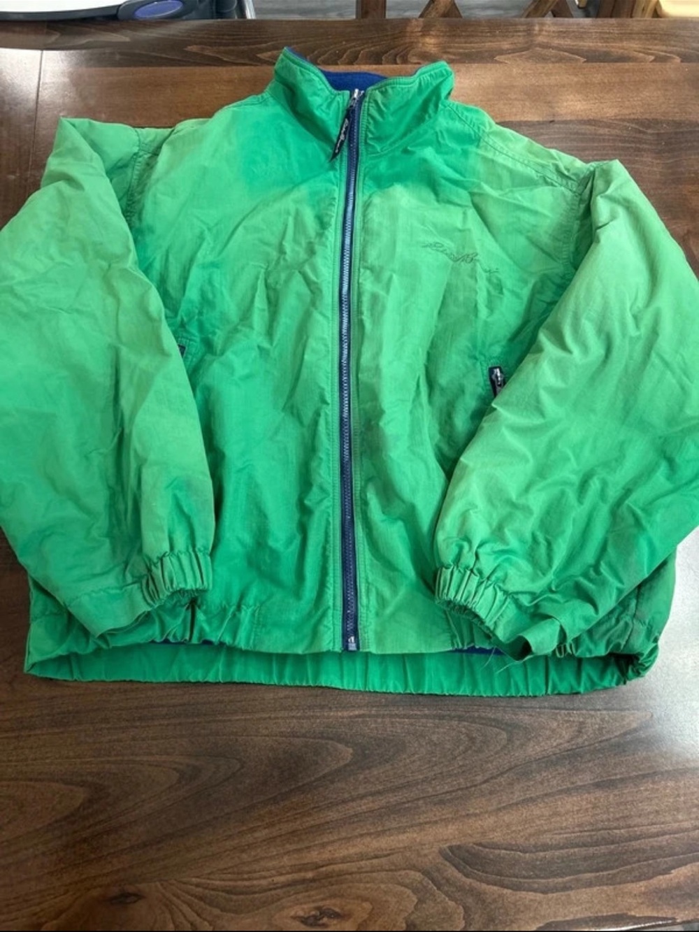 Eddie Bauer Green Full-Zip Windbreaker Jacket